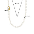 Ti Sento Milano TI SENTO MILANO 34050YP/45 Wit parelcollier, 6 mm parels met vergulde sluiting, 45 cm