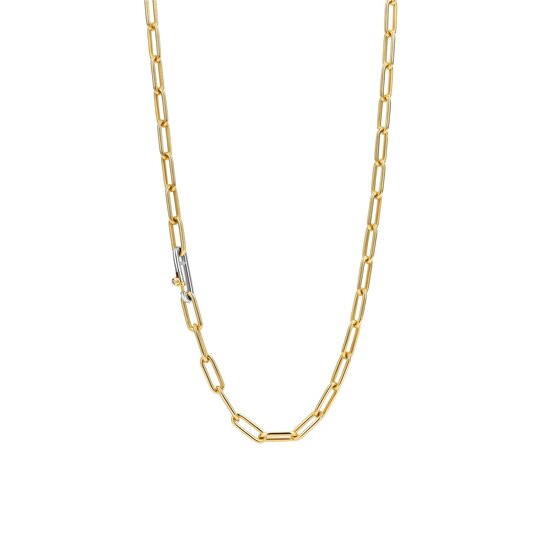 Ti Sento Milano TI SENTO MILANO 3947SY/48 Zilveren verguld schakel (paperclip) collier 3947SY, 48 cm
