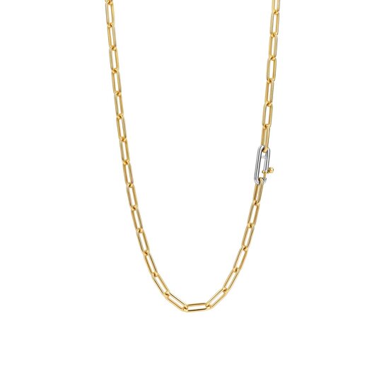 Ti Sento Milano TI SENTO MILANO 3947SY/48 Zilveren verguld schakel (paperclip) collier 3947SY, 48 cm