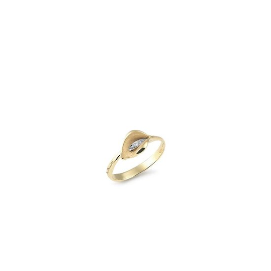 Cammilli Firenze  CAMMILLI 18krt Calla Yellow Sunrise Gold ring met 1x diamant 0.01ct