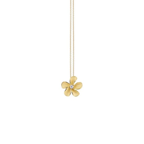 Cammilli Firenze  CAMMILLI GPE3771U 18krt Cherry Bloom Yellow Sunrise Gold pendant met 1x diamant 0.03ct