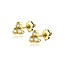 ZINZI GOLD ZINZI GOLD ZGO412 14krt geelgouden oorknoppen, 3x zirconia in driehoek vorm