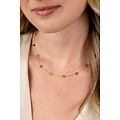 ZINZI GOLD ZINZI GOLD ZGC503 14krt geelgouden collier met ronde vaste plaatjes, 42-45 cm
