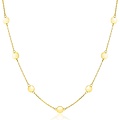 ZINZI GOLD ZINZI GOLD ZGC503 14krt geelgouden collier met ronde vaste plaatjes, 42-45 cm