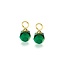 ZINZI GOLD ZINZI GOLD ZGCH144G 14krt geelgouden creoolhangers, groene facet bol, 8mm