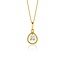 ZINZI GOLD ZINZI GOLD ZGH478 14krt geelgouden hanger, druppel gedraaid met peervormige zirconia