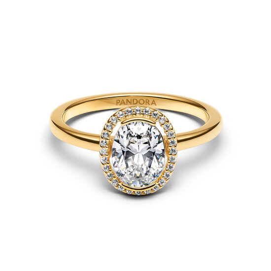 Pandora PANDORA 163802C01 14k Gold-plated ring with clear cubic zirconia