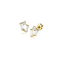 ZINZI GOLD ZGO465 ZINZI GOLD 14krt geelgouden oorknoppen, baguette en ronde zirconia's