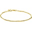 ZINZI GOLD ZGA500 ZINZI GOLD 14krt geelgouden ankerarmband met bewerkte staafjes, 17-19 cm