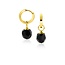 ZINZI GOLD ZGCH144Z ZINZI GOLD 14krt geelgouden creoolhangers, zwarte facet bol, 8 mm