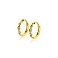 ZINZI GOLD ZGO525 ZINZI GOLD 14krt geelgouden klapcreolen, half gedraaide buis 13x2 mm