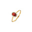 Blush BLUSH 1271YGA 14krt geelgouden ring met rode steen rondom zirconia