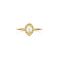 Blush BLUSH 1272YMQ 14krt geelgouden ring met maansteen rondom met pareldraadrand