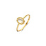 Blush BLUSH 1272YMQ 14krt geelgouden ring met maansteen rondom met pareldraadrand