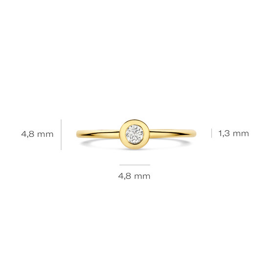Blush BLUSH 1273YZI 14krt geelgoude ring met ronde zirconia