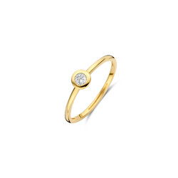 BLUSH 1273YZI 14krt geelgoude ring met ronde zirconia