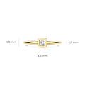 Blush BLUSH 1274YZI 14krt geelgoude ring met vierkante zirconia