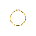 Blush BLUSH 1274YZI 14krt geelgoude ring met vierkante zirconia