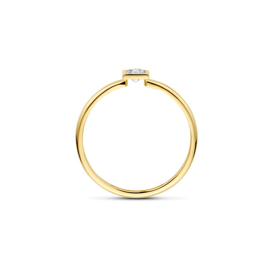 Blush BLUSH 1274YZI 14krt geelgoude ring met vierkante zirconia