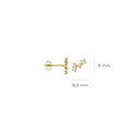 Blush BLUSH 7373YZI 14krt geelgouden oorknoppen met 4 zirconia steentjes