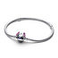 Pandora PANDORA DISNEY 593738C01 Stitch snake chain sterling silver bracelet with purple, black and blue enamel