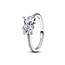 Pandora PANDORA DISNEY 193740C01 Stitch sterling silver ring with clear cubic zirconia and blach enamel