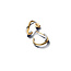Pandora PANDORA 263880C00 Organically shaped sterling silver and 14k gold-plated hoop earrings