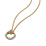 Pandora PANDORA SHINE 363882C00 organically shaped sterling silver and 14k gold-plated pendant necklace 45 cm