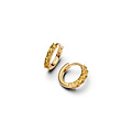 Pandora PANDORA SHINE 263849C01 14k gold-plated huggie earrings with vibrant yellow crystal