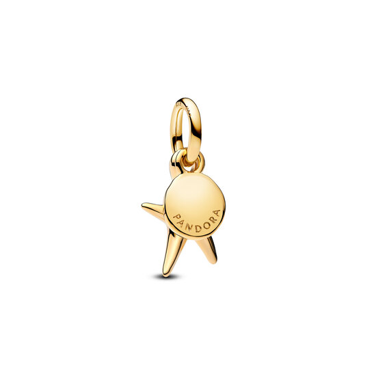 Pandora PANDORA SHINE 763892C01 Starfish 14k gold-plated double dangle with clear cubic zirconia