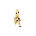 Pandora PANDORA SHINE 763892C01 Starfish 14k gold-plated double dangle with clear cubic zirconia