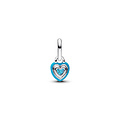 Pandora PANDORA ME 793827C01 Heart sterling silver mini dangle with imitaion turquoise and turquoise enamel