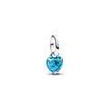 Pandora PANDORA ME 793827C01 Heart sterling silver mini dangle with imitaion turquoise and turquoise enamel