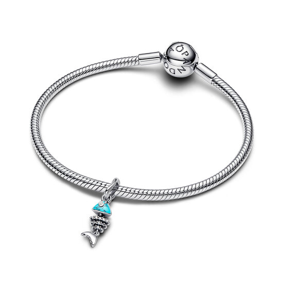 Pandora PANDORA 793894C01 Fishbone sterling silver dangle with clear cubic