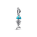 Pandora PANDORA 793894C01 Fishbone sterling silver dangle with clear cubic