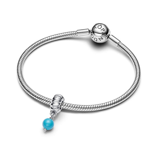 Pandora PANDORA 793901C01 Sterling silver dangle with imitation turquoise
