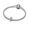 Pandora PANDORA 793896C01 Shrimp sterling silver charm with clear cubic zirconia and pink enamel