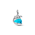 Pandora PANDORA 793822C01 Whale sterling silver dangle with clear cubic zirconia, imitation turquoise and black enamel