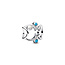 Pandora PANDORA 793819C01 Fish sterling silver charm with shimmering white and turquoise enamel
