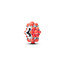 Pandora PANDORA 793897C01 Sterling silver charm with clear cubic zirconia and imitation coral