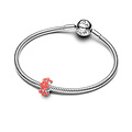 Pandora PANDORA 793897C01 Sterling silver charm with clear cubic zirconia and imitation coral