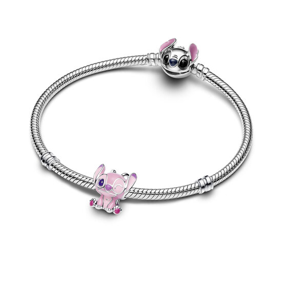 Pandora PANDORA 793739C01 Disney Angel sterling silver charm with purple and pink enamel