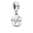 Pandora PANDORA 798012FPC Silver dangle Forever Sisters, pink zirconia's