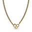 Pandora PANDORA 362451C00-45 Studded chain 14k gold-plated necklace with heart clasp