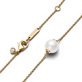 Pandora PANDORA SHINE 363167C01-45 14k Gold-plated collier with white treated freshwater cultured pearl an clear cubic zirconia