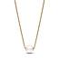 Pandora PANDORA SHINE 363167C01-45 14k Gold-plated collier with white treated freshwater cultured pearl an clear cubic zirconia