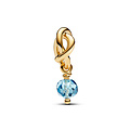 Pandora PANDORA SHINE 763462C03 14k Gold-plated dangle with sea aqua blue crystal