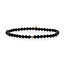 Sparkling Jewels Sparkling Jewels SBG-GEM07-ADD-4MM armband Onyx Saturn small - Gold - 4 mm