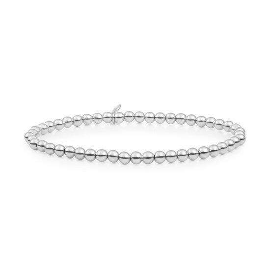 Sparkling Jewels Sparkling Jewels SB-S-4MM-ADD armband Saturn Medium - Silver - 4 mm