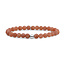 Sparkling Jewels Sparkling Jewels SB-GEM58-ADD-6MM armband Sunstone Saturn large - Silver - 6 mm
